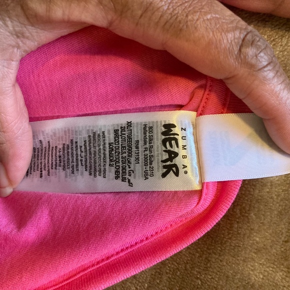 NWT Zumba X Crayon Crop Top, Color The Dance Floor Collection, Pink, XXL - Picture 6 of 8